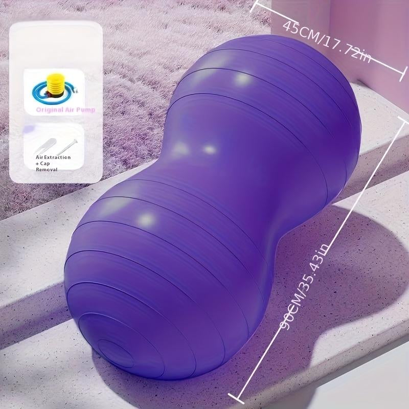 Thick Yoga Ball with Inflatable Pump, Sensory Training Ball, Fitness Ball, Rehabilitation Exercise Ball, Massage Ball, Home Gym Equipment, Indoor Outdoor Use