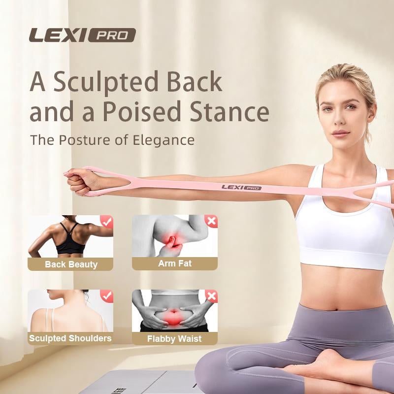 Resistance Bands Figure 8 Exercise Bands for Women Silicone Material Expander Band Back Toning Arms Chest Home Gym Yoga Equipment Quick Workout for Muscle Toning Physical Therapy Stretching Gear